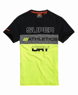 Superdry Trophy Neon Férfi Pólók Sárga | BMLAU7029